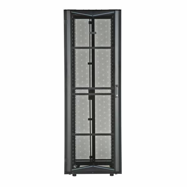 FLEXFUSION CABINET, 600MM X 48RU X 1200MM, BLACK, TOP CAP W/ BRUSH SEAL, SGL HIN, Panduit, Mfr#: XG64829BS001E